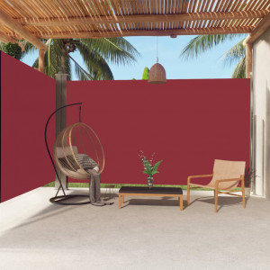 Toldo lateral retráctil rojo 220x600 cm D