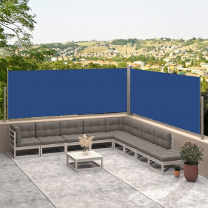 Toldo lateral retráctil azul 117x600 cm D