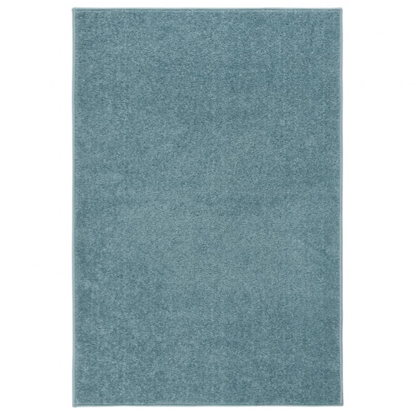Tapete azul de pêlo curto 200x290 cm D