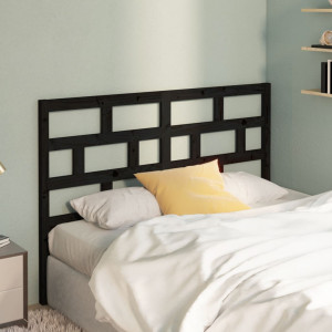 Cabecero de cama madera maciza de pino negro 166x4x100 cm D