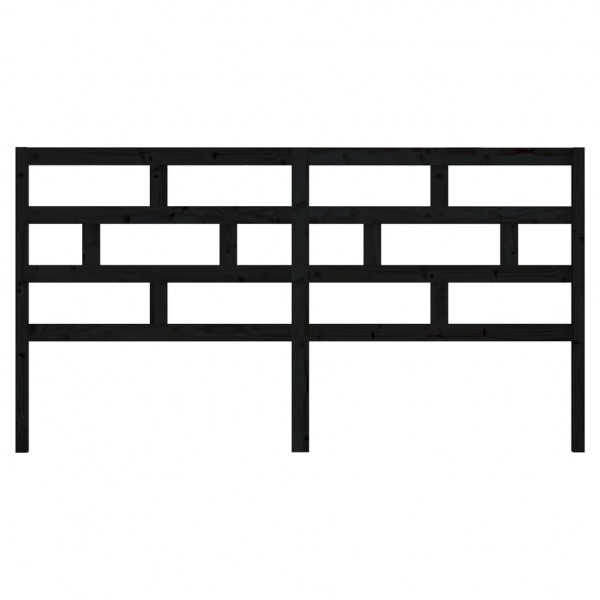 Cabeceira de cama 186x4x100 cm pinho maciço preto M 4