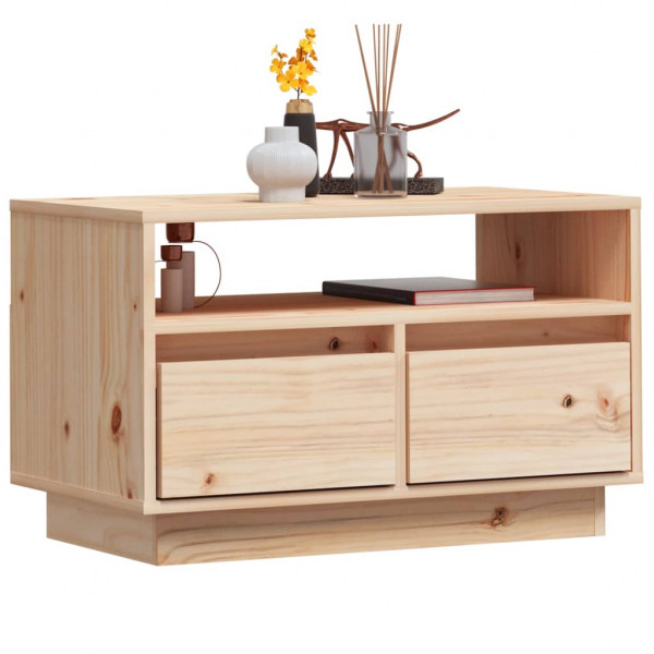 Mueble de TV de madera maciza de pino 60x35x37 cm D