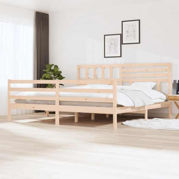Estructura de cama madera maciza Super King 6FT 180x200 cm D