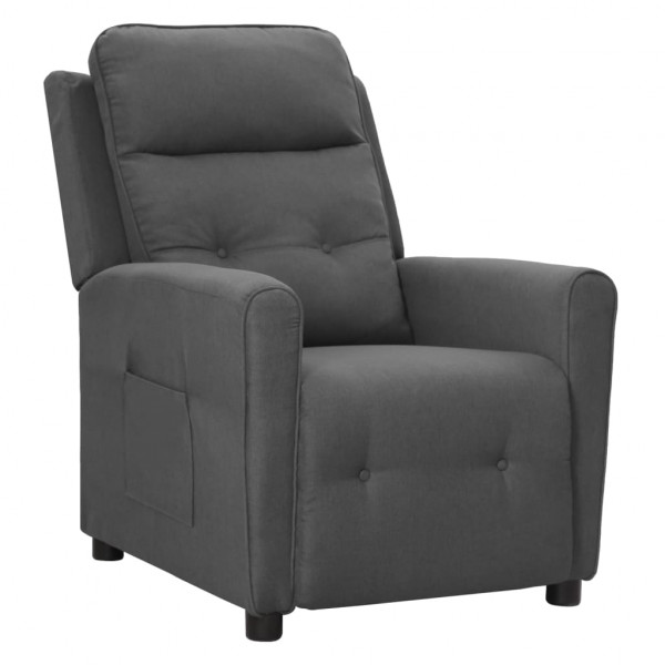 Sillón reclinable de tela gris claro Sillón reclinable de tela gris claro D