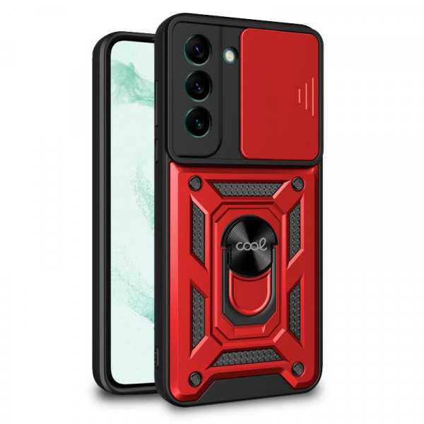 Carcaça COOL para Samsung S906 Galaxy S22 Plus anel rígido vermelho D