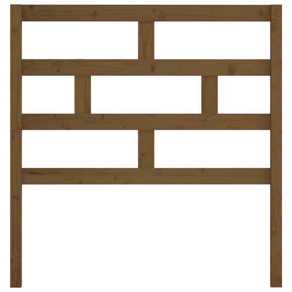 Cabecero de cama madera maciza de pino marrón miel 106x4x100 cm M 4