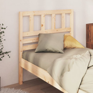 Cabecero de cama para dormitorio estilo moderno pared madera maciza pino  blanco 159,5x3x90 cm ES49219A