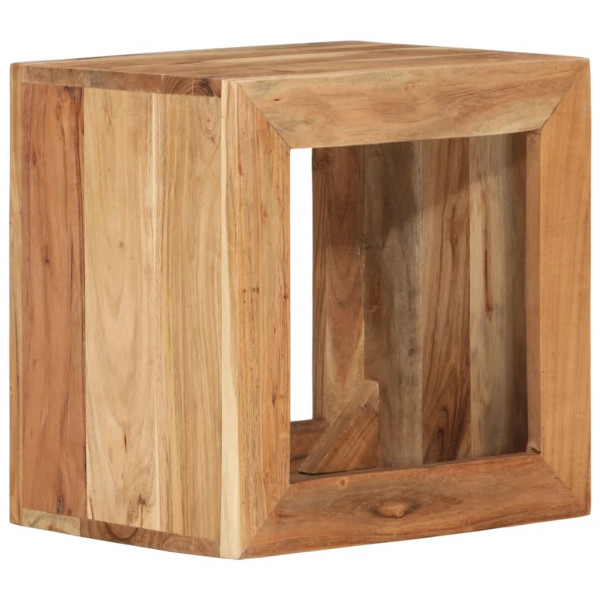 Taburete madera maciza de acacia 40x30x40 cm D
