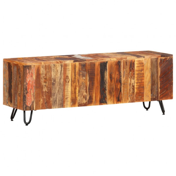 Mueble de TV madera maciza reciclada 110x30x40 cm D