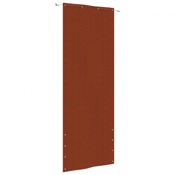 Toldo pantalla para balcón de tela oxford terracota 80x240 cm D