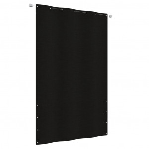 Toldo pantalla para balcón de tela oxford negro 140x240 cm D