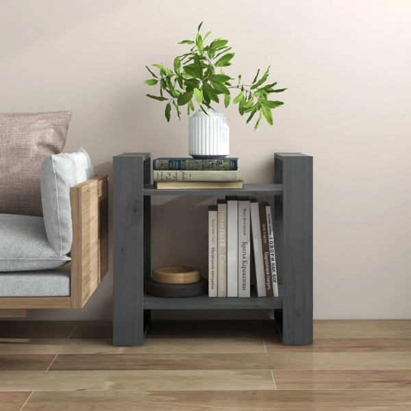 Estantería/divisor de espacios madera pino gris 60x35x57 cm Estantería/divisor de espacios madera pino gris 60x35x57 cm D