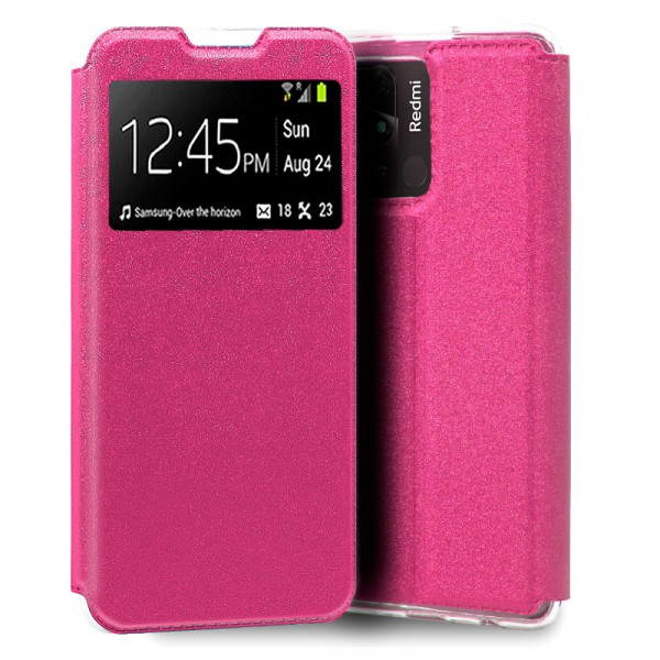 Fundação COOL Capa de Flip para Xiaomi Redmi 10C Luz de rosa D