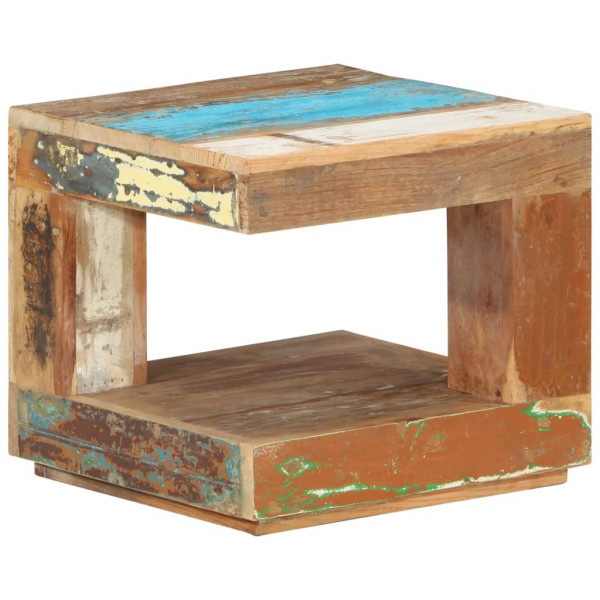 Mesa de centro de madera maciza reciclada 45x45x40 cm D