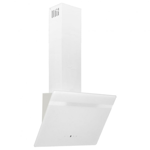 Campana extractora pared acero y vidrio templado blanco 60 cm D