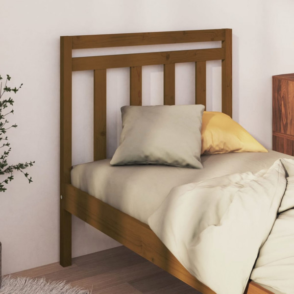 Cabeça de cama madeira maciça de pinho marrom mel 81x4x100 cm D