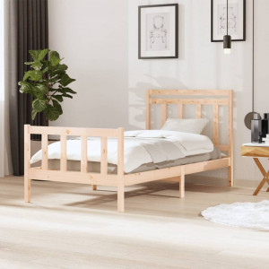 Estructura de cama madera maciza 100x200 cm D
