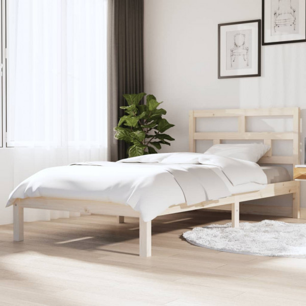 Estrutura de cama em madeira maciça de pinho 90x200 cm D