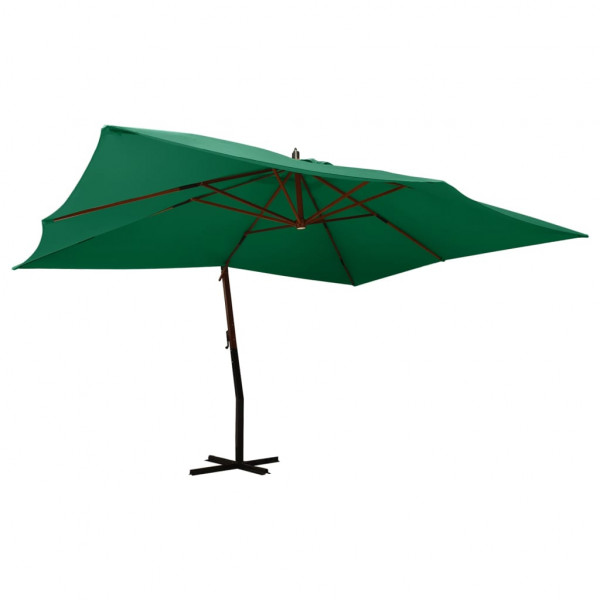 Um guarda-chuva de madeira verde 400x300 cm D