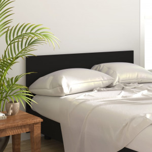 Cabecero de cama madera contrachapada negro 160x1.5x80 cm D