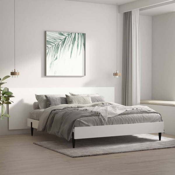 Cabeceira de cama em compensado branco 240x1,5x80cm D