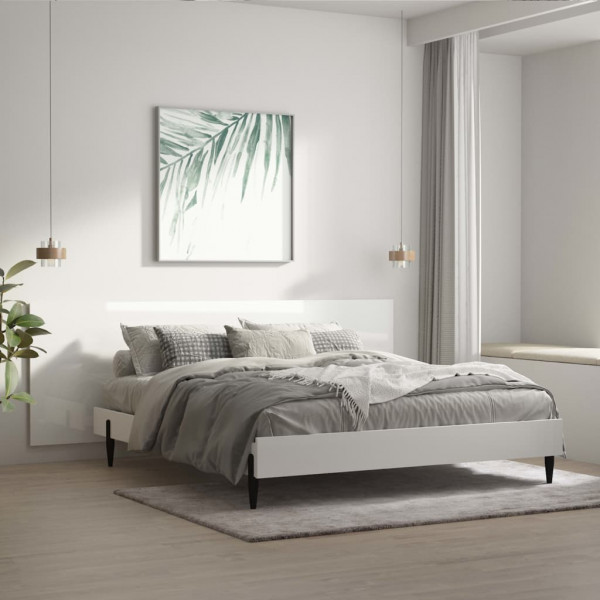 Cabeceira de cama em compensado branco brilhante 240x1,5x80 cm D