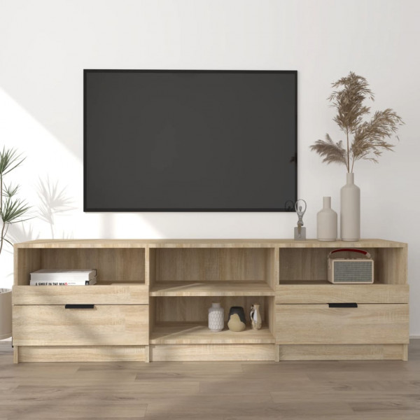 Mueble de TV madera contrachapada roble Sonoma 150x33.5x45 cm D