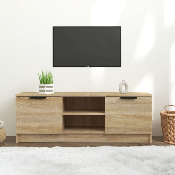 Mueble de TV madera contrachapada roble Sonoma 102x35x36.5 cm D
