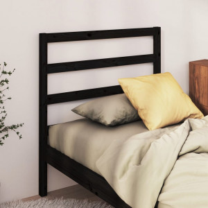 Cabecero de cama madera maciza de pino negro 96x4x100 cm D
