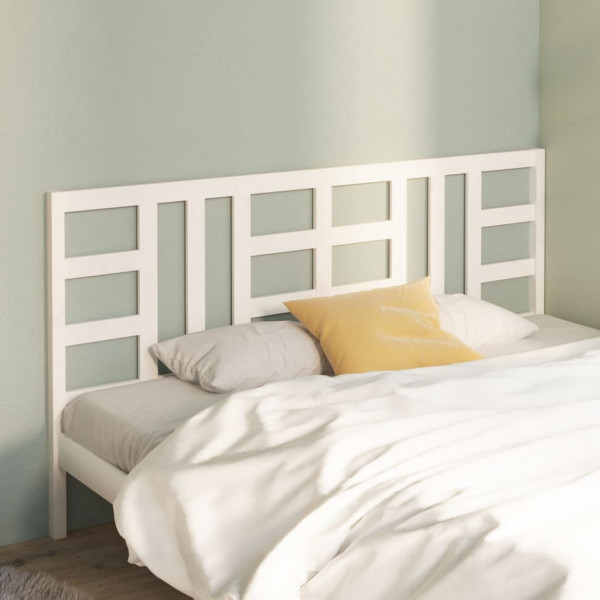 Cabeceira de cama em madeira maciça de pinho branco 206x4x100 cm D