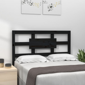 Cabecero de cama madera maciza de pino negro 80.5x4x100 cm D
