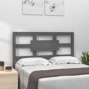 Cabecero de cama madera maciza de pino gris 105.5x4x100 cm D