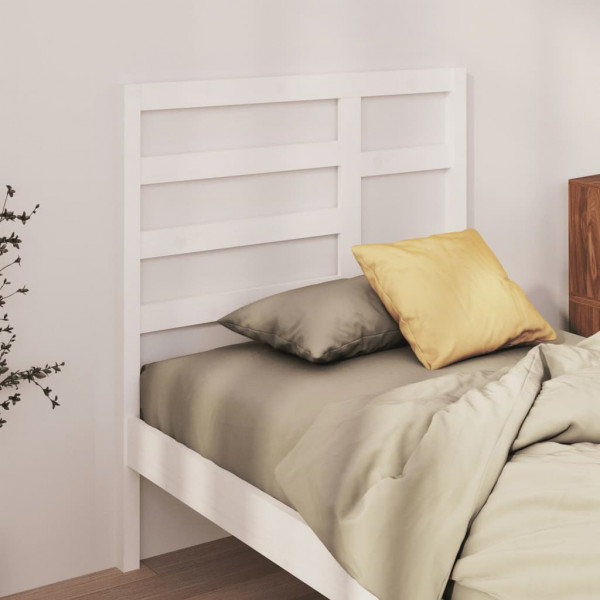 Cabecero de cama madera maciza de pino blanco 96x4x104 cm D