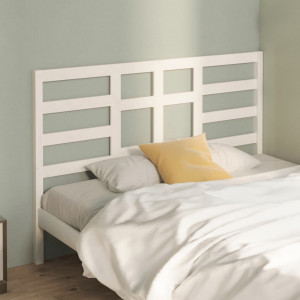 Cabecero de cama madera maciza de pino blanco 141x4x104 cm D