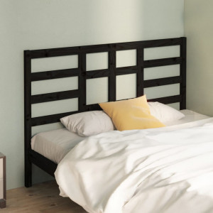 Cabecero de cama madera maciza de pino negro 156x4x104 cm D