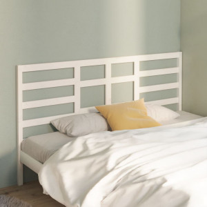 Cabecero de cama madera maciza de pino blanco 186x4x104 cm D