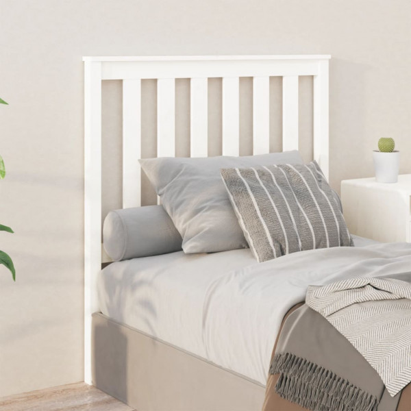 Cabeça de cama madeira maciça de pinho branco 96x6x101 cm D