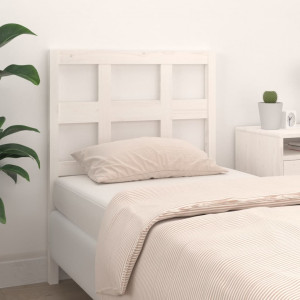 Cabeça de cama madeira maciça de pinho branco 80,5x4x100 cm D