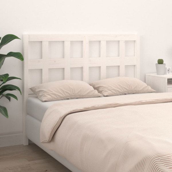 Cabecero de cama madera maciza de pino blanco 185.5x4x100 cm D