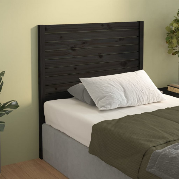 Cabecero de cama madera maciza de pino negro 81x4x100 cm D
