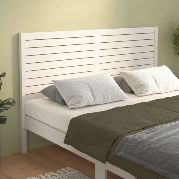 Cabecero de cama madera maciza de pino blanco 206x4x100 cm D