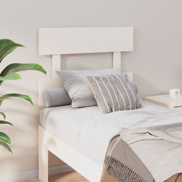 Cabecero de cama madera maciza de pino blanco 78.5x3x81 cm Cabecero de cama madera maciza de pino blanco 78.5x3x81 cm D