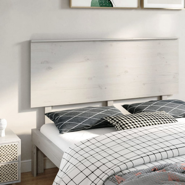 Cabecero de cama madera maciza de pino blanco 154x6x82.5 cm D