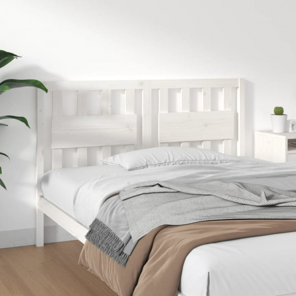 Cabeceira de cama em madeira maciça de pinho branco 145,5x4x100 cm D
