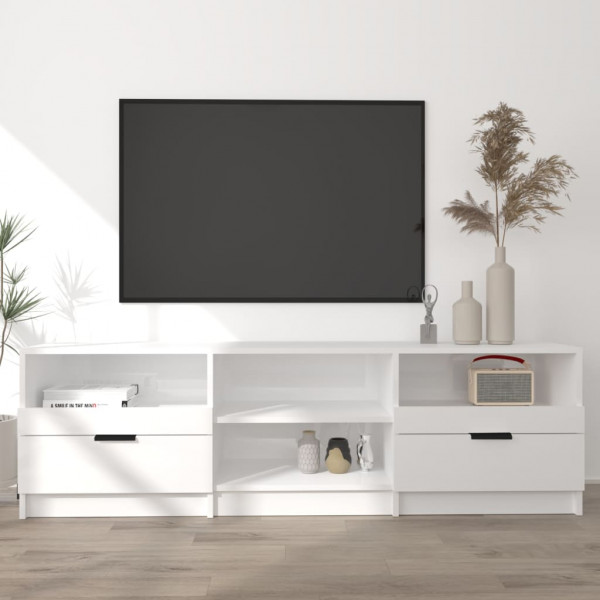 Mobiliário de TV madeira contraplacada branco brilho 150x33.5x45 cm D
