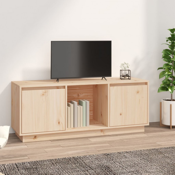 Mueble de TV de madera maciza de pino 110.5x35x44 cm D