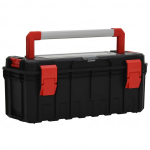 Caja de herramientas negra y roja 65x28x31.5 cm D