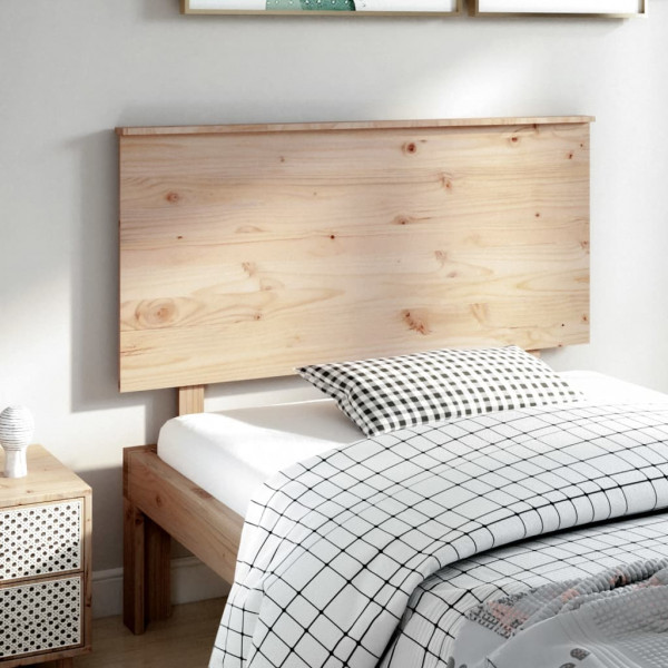 Cabecero de cama madera maciza de pino gris 124x6x82.5 cm D