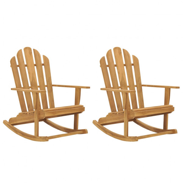 Sillas mecedoras Adirondack 2 unidades madera maciza de teca Sillas mecedoras Adirondack 2 unidades madera maciza de teca D