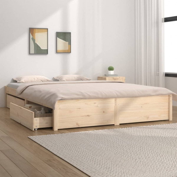 Estructura de cama con cajones 120x190 cm D